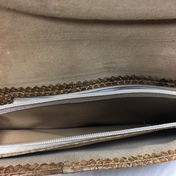 Vintage Womens Cobra Snake Skin Clutch Purse - Picture 7 of 8